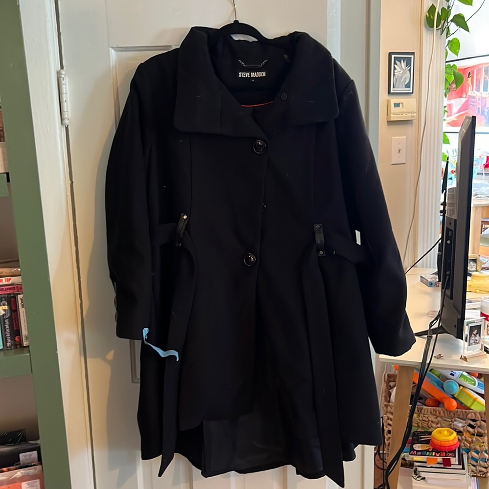 Steve Madden Black Pea Coat 2x